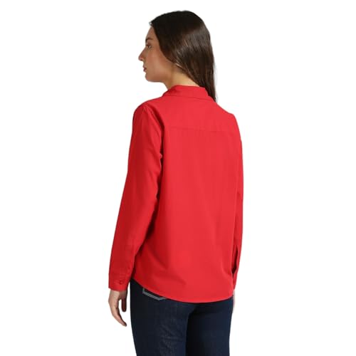 Pepe Jeans Women's Regular Fit Shirt (PL305085_HOT RED
