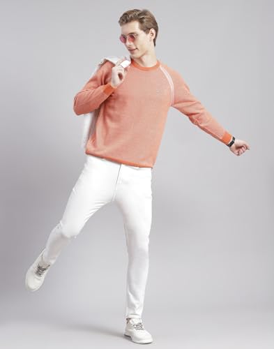 Monte Carlo Yellow Solid Round Neck Sweater