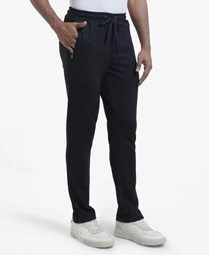 Jockey Men's Slim Fit Casual Trousers (AM44_Black_L)