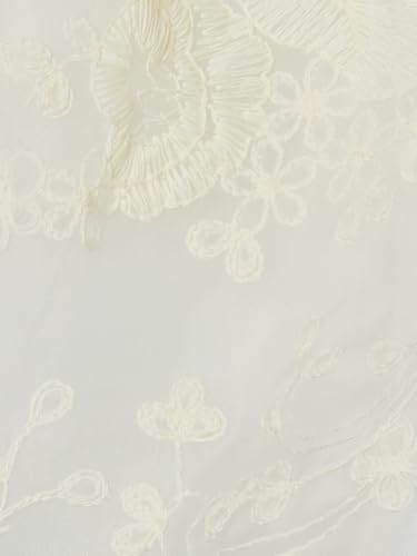 Max Girls Embroidered A-line Dress(White_3-4 Y)