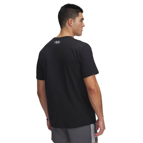 Under Armour Men's Project Rock Metal Short Sleeve T Shirt, (001) Black / / White Clay, L