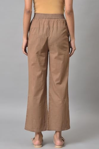 W Pure Cotton Strechable Parallel Pants for Women | Pure Cotton Parallel Pants for Women | Trousers for Women | W for Woman