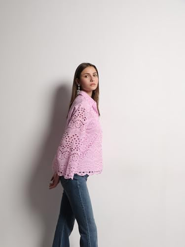 Vero Moda Women's Regular Fit Pink Shirt