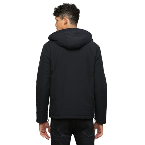 Pepe Jeans Men's A-Line Coat (PM402945_Navy Blue_Dark