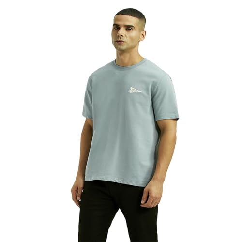 Levi's Men's Solid Light-Blue Crew Neck T-Shirt