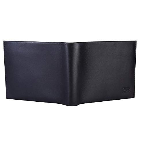 Brooklyn Bridge Genuine Leather RFID Blocking Slim Bifold Wallet for Men – Coin Pocket, ID Window & Multiple Card Slots | Anti-Theft Travel Wallet | Gift for Him