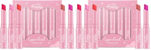 Princess by RENEE Lippieland Lipstick Set Of 5 For Kids & Preteens | Creamy Texture, Subtle Shine | Buildable Pigment, With Coconut Oil & Shea Butter | Moisturizes & Nourishes Lips | 5 x 1.6g