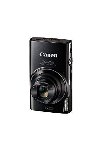 Canon PowerShot ELPH 360 HS with 12x Optical Zoom and Built-in Wi-Fi(Black)