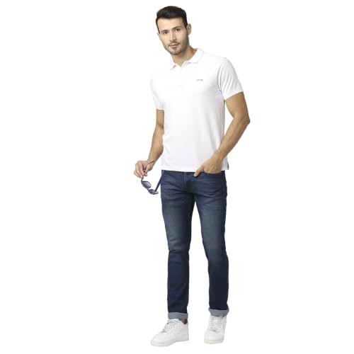 Pepe Jeans Men's Mid Rise Slim Fit Jeans Dark Indigo