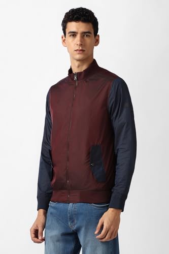 Men Maroon Patterned Formal Jacket