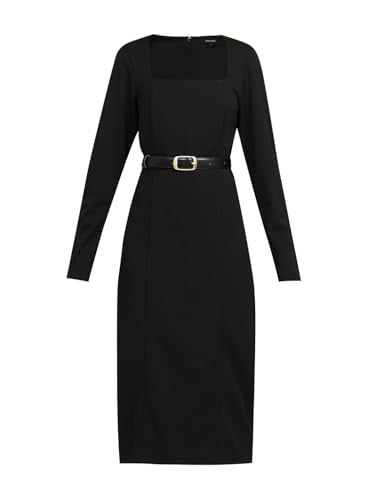 VERO MODA Womens Midi Dress Black
