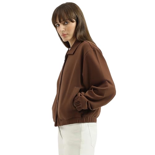 United Colors of Benetton Women's Jackets (25A30A6DN085G23N_Brown