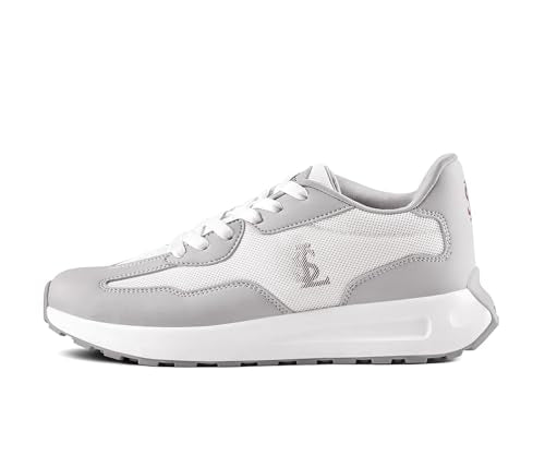 LOUIS STITCH Women’s Ash Grey Lightweight Athleisure Sport Shoes | Lightweight Casual Sneakers | Sporty Lace-Up Sneaker and Athleisure Wear| Perfect for Casual, Gym & Travel Wear | LSLD-AT-RF01-GYWH | UK-6