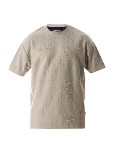 Jack & Jones Men's Oversized Beige Tshirt