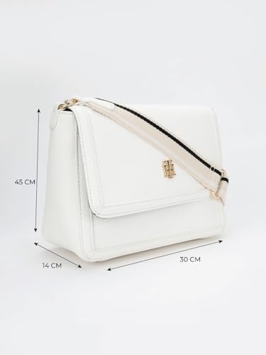Solid White Pu Sling Bag
