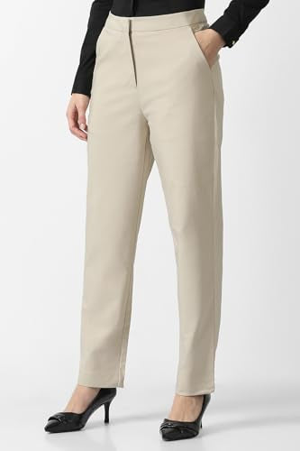 Van Heusen Women's Slim Casual Pants (VWTFFSLF571308_Beige