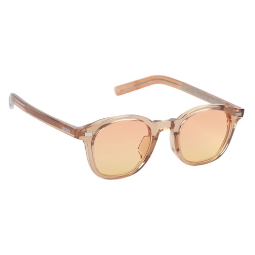 KILLER Women's Sunglass, Round Shaped Acetate Frame Polycarbonate Lens Sunglasses Case For Women, Girls, 100% UV Lens Sunglasses, Frame Color - Brown, Lens - Light Brown