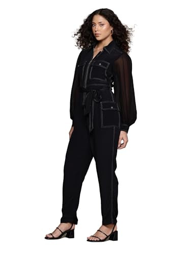 Label RITU KUMAR Black Serena Jumpsuit