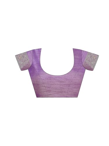 Satrani Women's Silk Banarasi Jacquard Saree with Unstitched Blouse Piece (4116S6535N_Mauve)