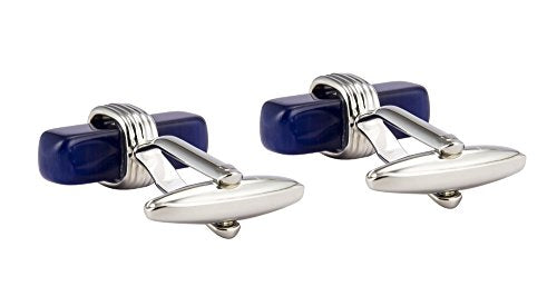 Knighthood Blue Crystal Cube Cufflinks for Men