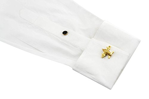 Knighthood Formal Gold World War Aircraft Cuffllinks for Men