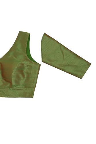 Soch Womens Light Green Tussar Solid Padded Blouse