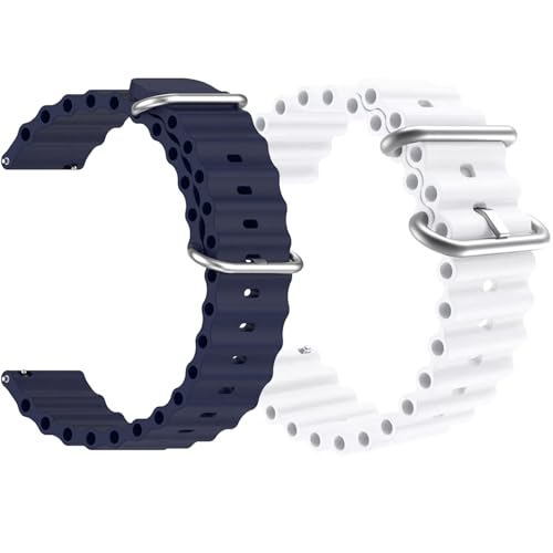 ADAMO 22mm Watch Strap compatible for Phoenix Ultra/Phoenix/Pulse 2/Xtend Pro/Xtend Call and ALL 22mm wristwatch and smartwatches P26BIB09-P26BIW09
