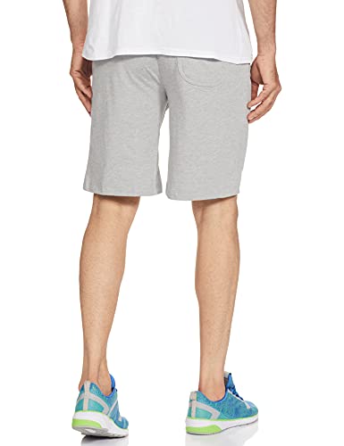 Van Heusen Athleisure Men Knit Shorts - Cotton Rich - Smart Tech, Easy Stain Release, Anti Stat, Ultra Soft, Moisture Wicking_50001_Grey Melange_XXL