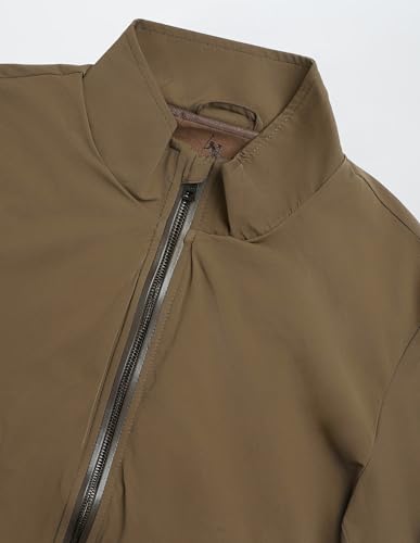 U.S.Polo Association Men's Solid Regular Fit Jacket (USJCK056A_Brown_2XL)