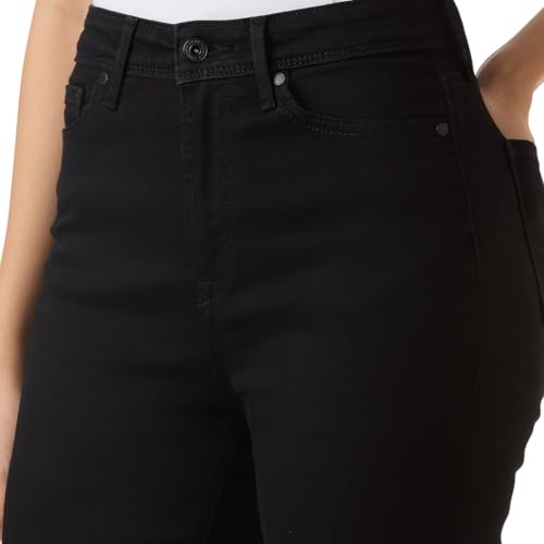 Women Black Mid Rise Flared Leg Powerflex Jeans