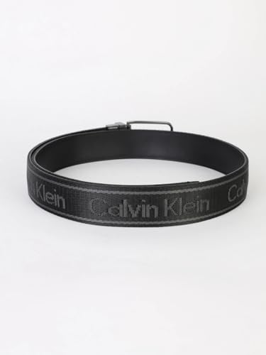 Calvin Klein Logo Black Leather Classic Belt