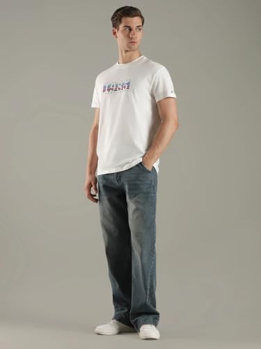 Typographic Regular Fit Cotton T-Shirt White