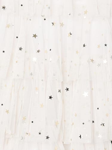 Max Girls Embellished Layered Dress (White_12-18 M)