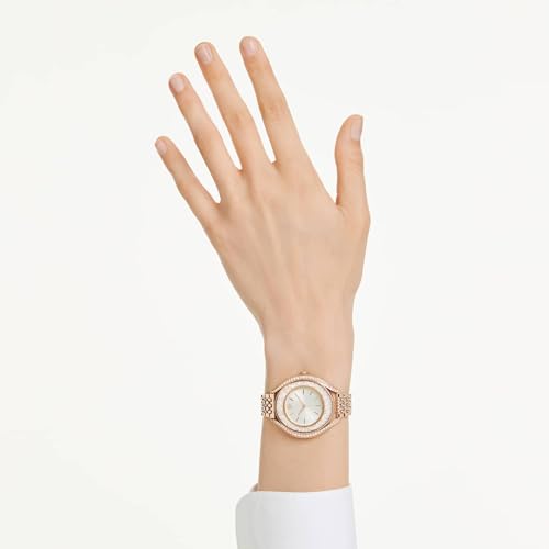 Swarovski Crystalline Aura Watch, Swiss Made, Metal Bracelet, Rose Gold Tone, Rose Gold-Tone Finish