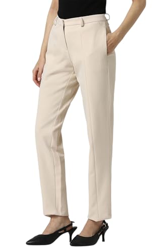 Van Heusen Women's Regular Casual Pants (VWTFFRGF685019_Beige