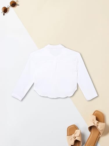 Max Girls Solid Top (White_8-9 Y)