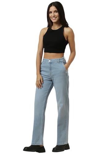 Women Light Blue Regular Fit Light Wash Jeans