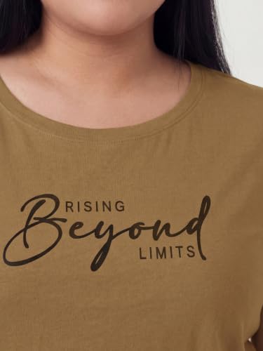 Max Women Printed T-Shirt (Brown_XL)