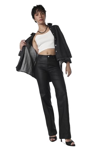 ONLY Women's Straight Pants (15359203- Black