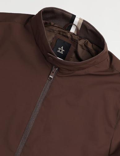 Arrow Sports Men's A-Line Coat (ASAKJK4720_Dark Brown