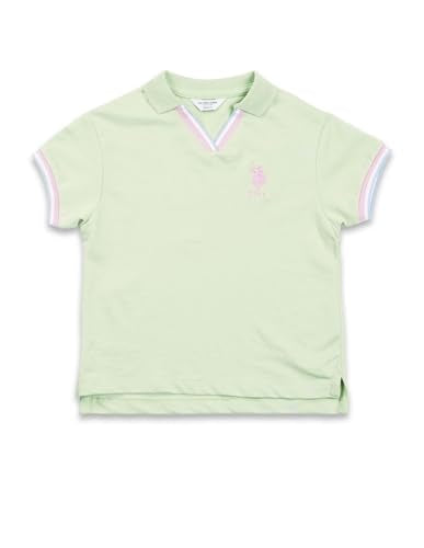U.S. POLO ASSN. Kids 0 Cotton Solid Short Sleeves Polo Collar T-Shirts (UGTSH0426_Green_12M)