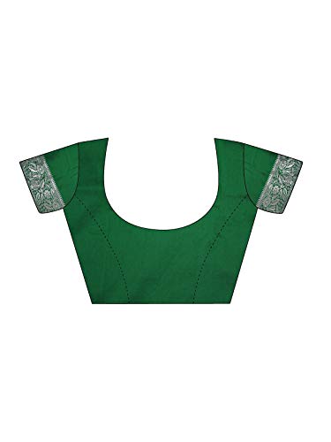 Satrani Silk Saree with Blouse Piece (1347ST10810_Green_One Size)