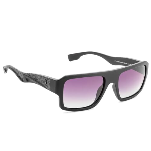 FILA 100% UV protected Gradient Polarized sunglasses for Men with Black Polycarbonate frame and Grey colored Lens