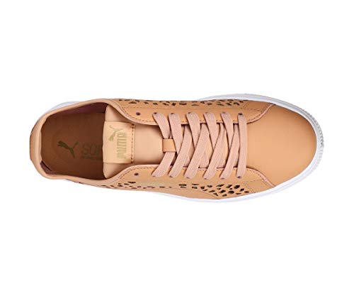 Puma Womens Vikky Stacked Laser Cut Toast-Toast Sneaker - 4 Uk (36937803), Brown