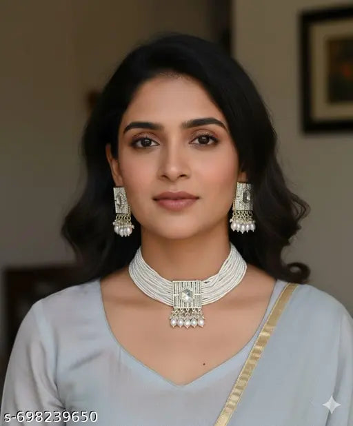 New Classic Earrings Adjustable Fit, with Cubic Zirconia and Pearl Accents and multiplemoti chikset