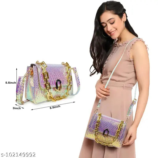 Japkaur PU Synthetic Elegant Partywear Trendy Travel Shoulder Crossbody Women Slingbag