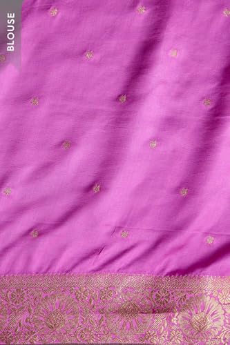 Taneira Women Purple Woven Viscose Saree with Unstitched Blouse Piece (SAPP01AB0915-Purple)
