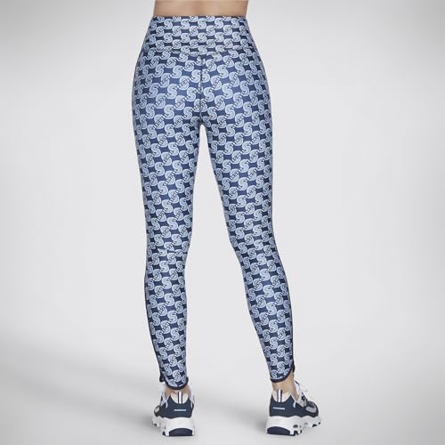 Skechers Womens Chain HW FL NVY Gry Wht Leggings