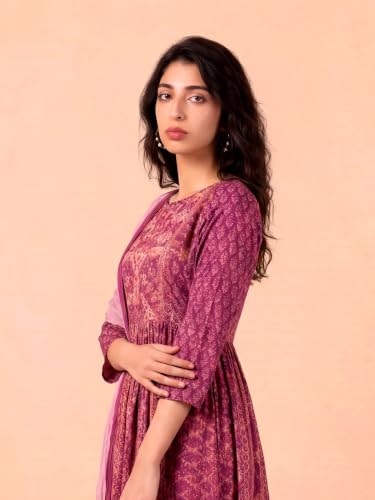 Aarke Ritu Kumar Pink Mosaica Kurta With Pant And Dupatta