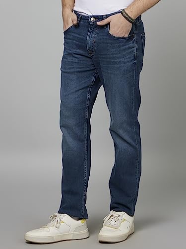 Celio Blue Knit Denim Jeans